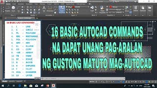 AUTOCAD BASIC COMMANDS [upl. by Catlin337]