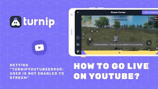 How to enable live streaming on your YouTube channel  Live stream with Turnip [upl. by Normand]