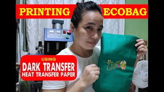 Dark Transfer  Heat Transfer Paper  Eco Bag Printing  A day with Amy [upl. by Willet]