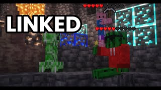 Can I BEAT Minecraft LINKED With A Noobs Health [upl. by Ynahpets]