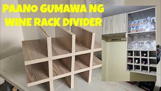 DIY PAANO GUMAWA NG WINE RACK DIVIDER [upl. by Vladi123]