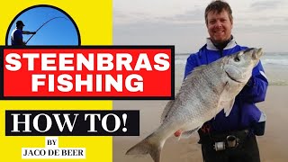 Steenbras fishing  How to by Jaco De Beer [upl. by Rodmur]