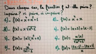 Fonction paire et fonction impaire exercice 9 [upl. by Yoong]