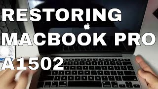 RESTORING MACBOOK PRO A1502 COMMAND  R [upl. by Ottavia965]