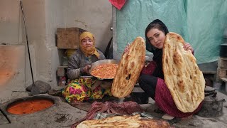 Making Tandoori Naan Village Style Village Life Afghanistan [upl. by Tullus]