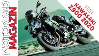 Kawasaki Z900 2020 Test  125 PS KTRC Riding Modes TFT LED zum Sensationspreis [upl. by Alrad446]