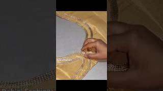 Golden lace work blouse design cutting and stitching shorts shortvideo rohinifashion [upl. by Heim34]