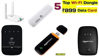 Top 5 Best Budget WiFi DONGLE at ₹899  WiFi Data Card or WiFi Dongle Stick [upl. by Benis]