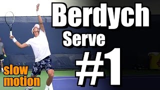 Tomas Berdych in Super Slow Motion  Serve 1  Western amp Southern Open 2014 [upl. by Faunia963]