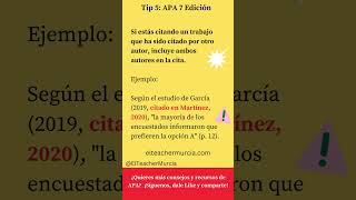 Normas APA 7 Edición Citas de Citas o Citas Secundarias [upl. by Haroppiz]