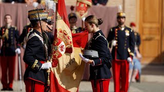 Princess Leonor of Spain takes part in a flag swearingin ceremony in Zaragoza full ceremony [upl. by Danae]