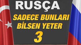 RUSÇA SADECEBUNLARI BİLSEN YETER Rusça Kelimeler Cümleler Öğreniyorum 3 [upl. by Lemhar148]