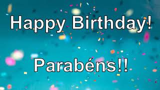 Parabéns a você  Happy Birthday European Portuguese with lyrics [upl. by Butcher242]