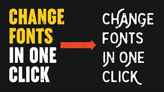 How to QUICK CHANGE FONTS Illustrator Tutorial [upl. by Munshi]