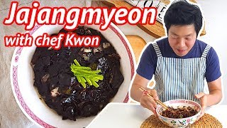 Jajangmyeon Korean Black Bean Noodles 짜장면 [upl. by Crescin]