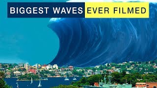 BIGGEST WAVES EVER FILMED TSUNAMI STORM SURF TYPHOON [upl. by Stephens8]