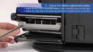 SATO S84ex amp S86ex  Adjusting the Ribbon Tension Balance Ribbon Wrinkle [upl. by Roberta]