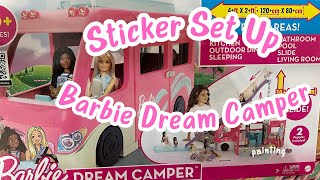 2023 Barbie Dream Camper Sticker Set up Guide Perfect for Christmas [upl. by Marylin467]