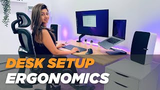 MY DESK ERGONOMIC SETUP  6 TIPS TO CORRECT YOUR DESK POSTURE IN 2022 [upl. by Nitfa]