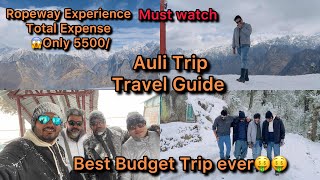 Auli Uttarakhand  Auli Travel Trip  Snow Fall🥶13•  Feb 2024  Best Tour Itinerary Trip Tips [upl. by Amand]