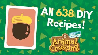 All 638 DIY Recipes of Animal Crossing New Horizons [upl. by Henke]