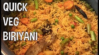 சுவையான வெஜ் பிரியாணி 😋ஈஸி குக்கர் முறை Quick Veg Biryani in Pressure Cooker [upl. by Nairda25]