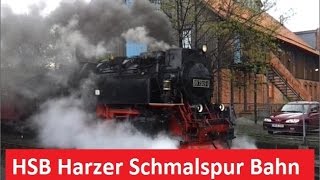 HSB Harzer Schmalspurbahnen  Ausfahrt Bahnhof Wernigerode am 21042012 [upl. by Sinnel990]