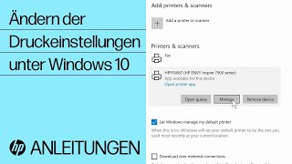 Ändern der Druckeinstellungen unter Windows 10  HP Computer  HP Support [upl. by Ahsienak]