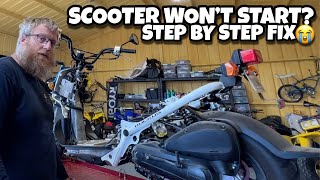 Scooter Wolf RX50 Carburetor removal [upl. by Wilow]