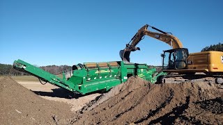 Screening Topsoil With A Trommel [upl. by Eerehc]