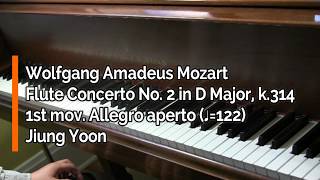 Piano Part  Mozart Flute Concerto No 2 in D Major k314  1st mov ♩122 [upl. by Dhu]