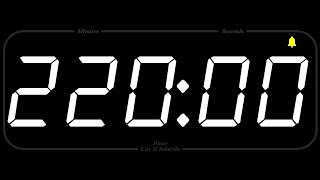 220 MINUTE  TIMER amp ALARM  1080p  COUNTDOWN [upl. by Karlie]