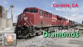 4f The Sound of Diamonds Railfanning Cordele GA 03112017 ©mbmars01 [upl. by Ty]