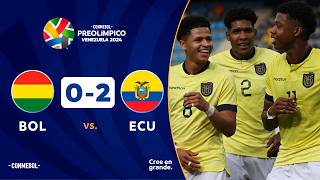 BOLIVIA vs ECUADOR 02  RESUMEN  CONMEBOL PREOLÍMPICO  FASE PRELIMINAR [upl. by Amitak]