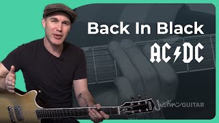 Back In Black Guitar Lesson  ACDC [upl. by Pincus990]