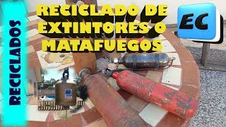 Que podemos hacer con matafuegos o extintores viejos RECICLADO [upl. by Odine]