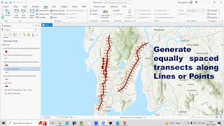 Generate equally spaced transects along Lines or points in ArcGIS Pro [upl. by Eldwun105]