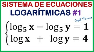 Así se resuelve un SISTEMA DE ECUACIONES LOGARÍTMICAS fácilmente  Ejercicio 1 [upl. by Paderna]