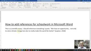 References in Microsoft Word  make an automatic bibliography in APA 6 or any style [upl. by Acile]