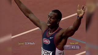 Michael Johnson Sevilla 1999 Mens 400m world record [upl. by Fillander91]