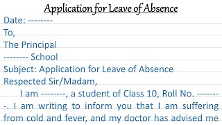 Application for Leave of Absence [upl. by Ahselat]