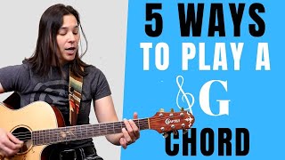 5 Ways To Play A G Chord On Guitar  Easiest to Hardest [upl. by Minnaminnie623]