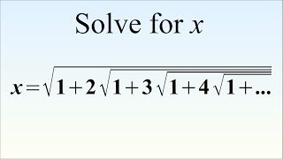 How To Solve This Crazy Equation Ramanujans Radical Brain Teaser [upl. by Aititel]