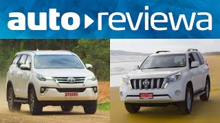 2016 Toyota Prado vs 2016 Toyota Fortuner Comparison  Australia [upl. by Fulbert]