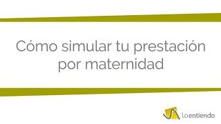 Cómo simular la prestación por maternidad [upl. by Immas]