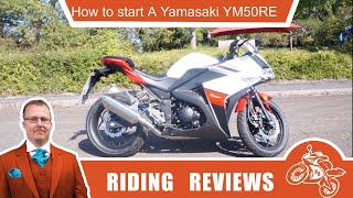 How to start a Yamasaki YM50 RE by riding reviews [upl. by Aynotel]