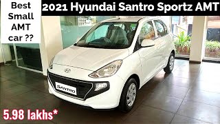 2021 Hyundai Santro Sportz AMT detailed Review with PriceAutomatic transmission [upl. by Eldredge]