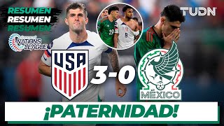 Resumen y goles  Estados Unidos 30 México  CONCACAF Nations League  SEMIFINAL  TUDN [upl. by Awhsoj857]