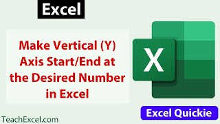 Change the Vertical Y Axis Start or End Point in Excel  Excel Quickie 37 [upl. by Ainirtak973]