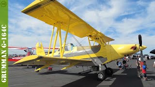 Grumman G 164C Ag Cat  biplane agricultural aircraft  HD [upl. by Hsemin528]